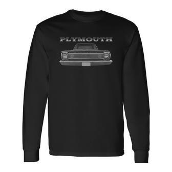 1966 Plymouth Belvedere Ii Front Black Unisex Long Sleeve | Favorety UK