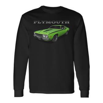 1973 Plymouth Road Runner Green Unisex Long Sleeve | Favorety AU