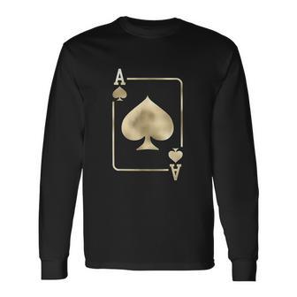 Ace Of Spades Playing Card Halloween Glam Costume Unisex Long Sleeve | Favorety UK