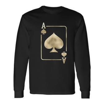 Ace Of Spades Playing Card Halloween Glam Unisex Long Sleeve | Favorety