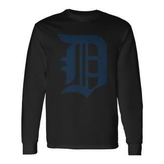 Detroit Baseball D | Vintage Michigan Bengal Tiger Retro Pullover Hoodie Unisex Long Sleeve | Favorety DE