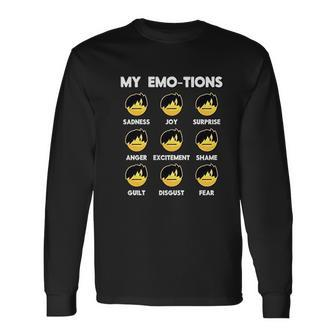 Emojis Emo Emojis Funny Faces Meme Graphic Unisex Long Sleeve | Favorety UK