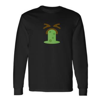 Funny Sick Vomit Halloween Emoji Group Costume Unisex Long Sleeve | Favorety CA