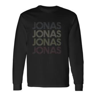 Jonas First Given Name Pride Vintage Distressed Unisex Long Sleeve | Favorety