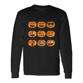 Pumpkin Emoji Pumpkin Emoji Halloween Costume Unisex Long Sleeve | Favorety CA