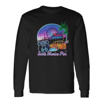 Santa Monica Pier Us Route 66 End Pacific Ocean Souvenir Unisex Long Sleeve | Favorety UK