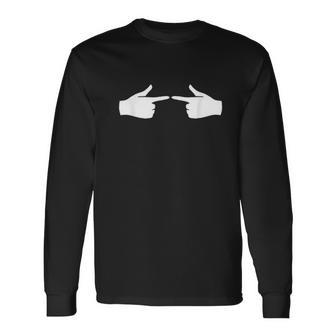 Shy Meme Fingers Touching I Am Shy Trend Anime Emoji Unisex Long Sleeve | Favorety