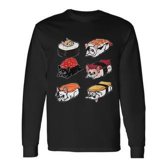 Sushi French Bulldog Funny By Huebucket Unisex Long Sleeve | Favorety AU