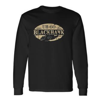 Uh60 Blackhawk Helicopter Vintage Design Unisex Long Sleeve | Favorety CA