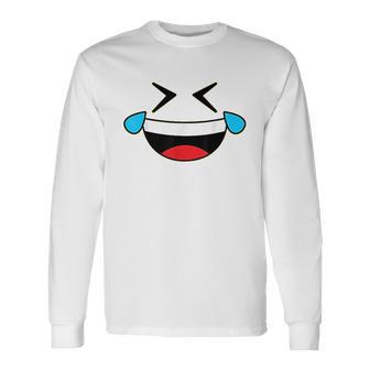 Emojis Costume Crying Laughing Emoticon Tears Unisex Long Sleeve | Favorety UK