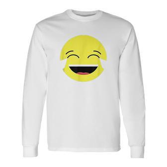 Laughing Tears Emojis Cute Happy Laugh Face Gift Unisex Long Sleeve | Favorety UK