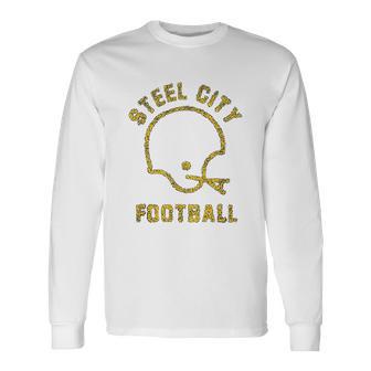 The Steel City Vintage Pittsburgh Football Unisex Long Sleeve | Favorety CA