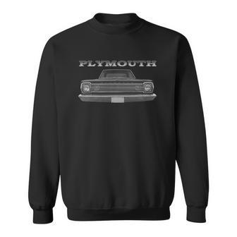 1966 Plymouth Belvedere Ii Front Black Sweatshirt | Favorety CA