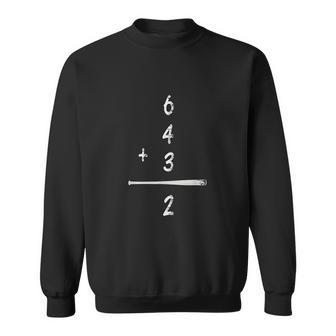 Baseball Math 6 4 3 2 Double Play Cute Softball Game Sweatshirt | Favorety