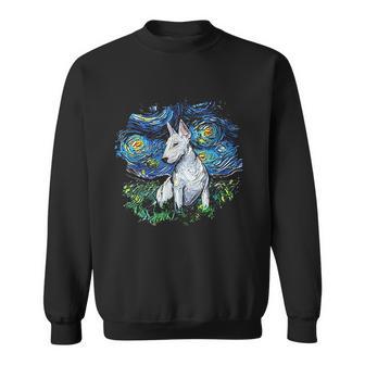 Bull Terrier Starry Night Impressionist Dog Art Sweatshirt | Favorety DE