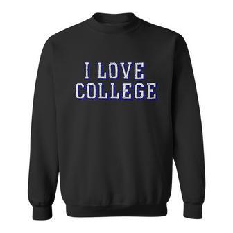 Charlie Hustle Unisex Vintage Grey I Love College Sweatshirt | Favorety AU