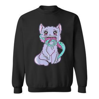 Creepy Kawaii Anime Cat Horror Pastel Goth Sweatshirt | Favorety DE