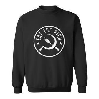 Eat The Rich Anti Consumption Satire Statement Sweatshirt | Favorety UK