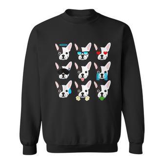 Emoji Boston Terrier Dog Faces Sweatshirt | Favorety