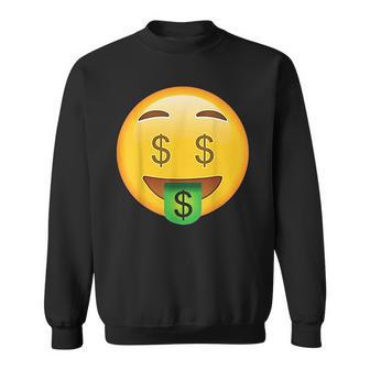 Emoji Money Face Cute Smile Dollar Signs Eyes Mouth Emotic Sweatshirt | Favorety AU