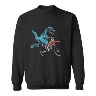 Funny Dino On Bike Trex Lover Rider Motorcycle Sweatshirt | Favorety CA