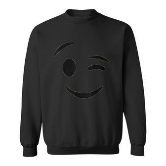 Halloween Emojis Costume Winking Face Wink Emoticon Sweatshirt | Favorety UK