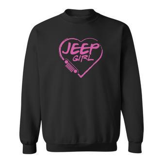 Jeep Girl - Pink Heart Lovely T-Shirt Sweatshirt | Favorety