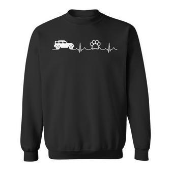 Jeeps And Paw Heartbeat For Jeepsdog And Cat Lovers Sweatshirt | Favorety CA