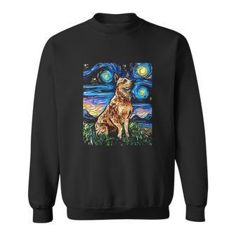 Starry Night Cattle Dog Colorful Sweatshirt | Favorety CA