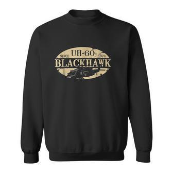 Uh60 Blackhawk Helicopter Vintage Design Sweatshirt | Favorety AU