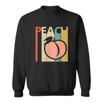 Vintage Peach Peach Fruit Emoji Gift Sweatshirt | Favorety CA