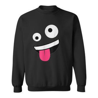 Wild Silly Crazy Eyes Zany Face Emojis Halloween Costume Sweatshirt | Favorety CA