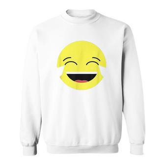 Laughing Tears Emojis Cute Happy Laugh Face Gift Sweatshirt | Favorety