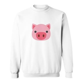 Pig Emoji Cute Porky Head Design T Little Pink Pig T Shirt Sweatshirt | Favorety DE