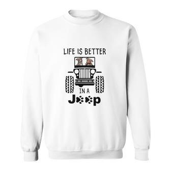 Pit Bull In A Jeep Sweatshirt | Favorety AU