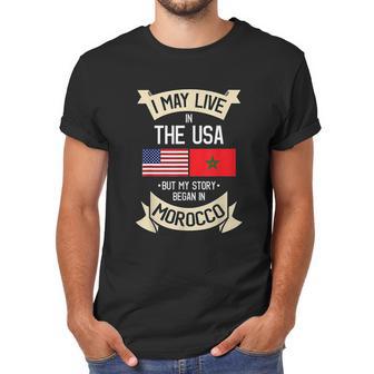 American Flag Morocco Moroccan Roots Gifts Men T-Shirt | Favorety AU