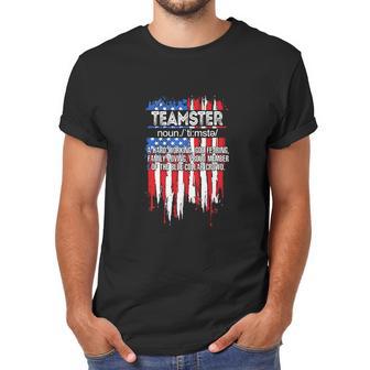 American Flag Teamster Definition Funny Fathers Day Graphic Design Printed Casual Daily Basic Men T-Shirt | Favorety