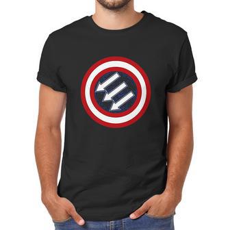 American Iron Front Retro Vintage Symbol Usa Flag Men T-Shirt | Favorety AU