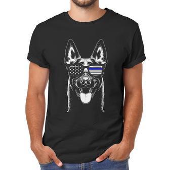 Belgian Malinois K9 Unit Thin Blue Line Flag Police Gift Cute Gift Men T-Shirt | Favorety AU