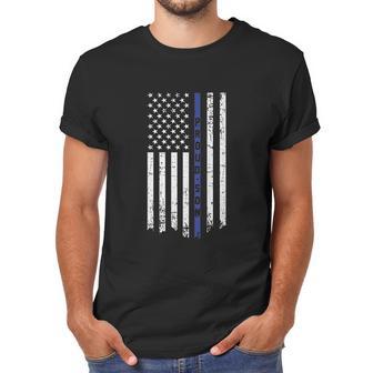 Big Boys Proud Son Thin Blue Line Flag Youth Men T-Shirt | Favorety