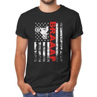 Braaap Vintage Usa American Flag Bike Men T-Shirt | Favorety