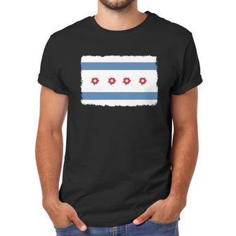 Bullet Hole Chicago Flag T-Shirts Men T-Shirt | Favorety UK