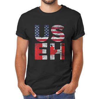 Canadian Pride American Usa Useh Us Flag Canada Men T-Shirt | Favorety DE