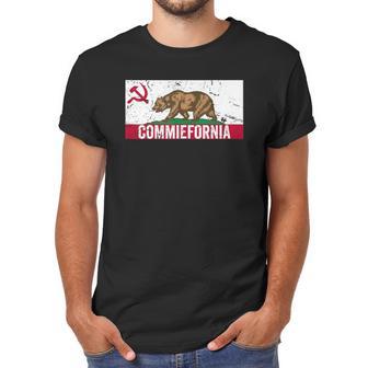 Commiefornia Funny Anti Marxist Communist California Flag Men T-Shirt | Favorety CA