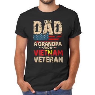 Dad Grandpa Husband Us Flag Vietnam Veteran Father Day Men T-Shirt | Favorety UK