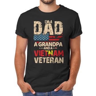 Mens Dad Grandpa Husband Us Flag Vietnam Veteran Father Day Men T-Shirt | Favorety DE