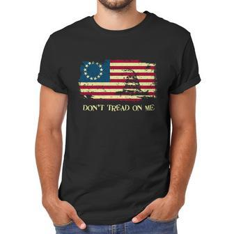 Dont Tread On Me Vintage Usa American Flag Distressed Men T-Shirt | Favorety