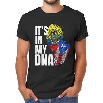 Ecuadorian And Puerto Rican Dna Mix Flag Heritage Gift Men T-Shirt | Favorety AU