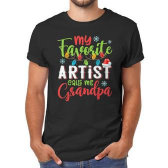 My Favorite Artist Calls Me Grandpa Xmas Light Men T-Shirt | Favorety