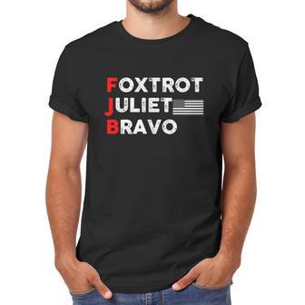 Foxtrot Juliet Bravo American Flag Black And White Fjb Fuck Joe Biden Men T-Shirt | Favorety AU